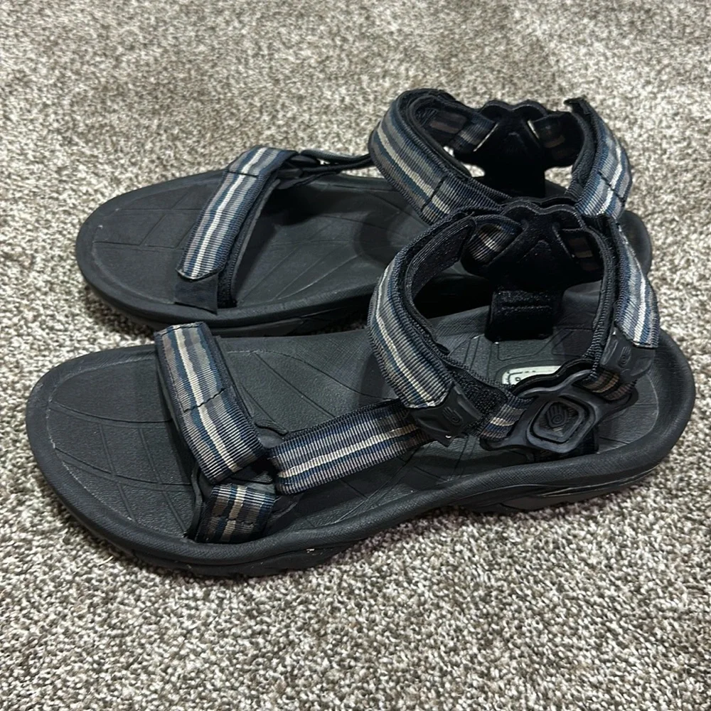 Teva hurricane hiking Velcro sandals 4134 spider rubber men’s 10 ShocPad black